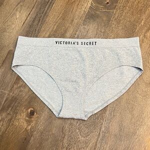 New Victoria's Secret Gray Logo Seamless Stretch No Show HipHugger Panties VS XL